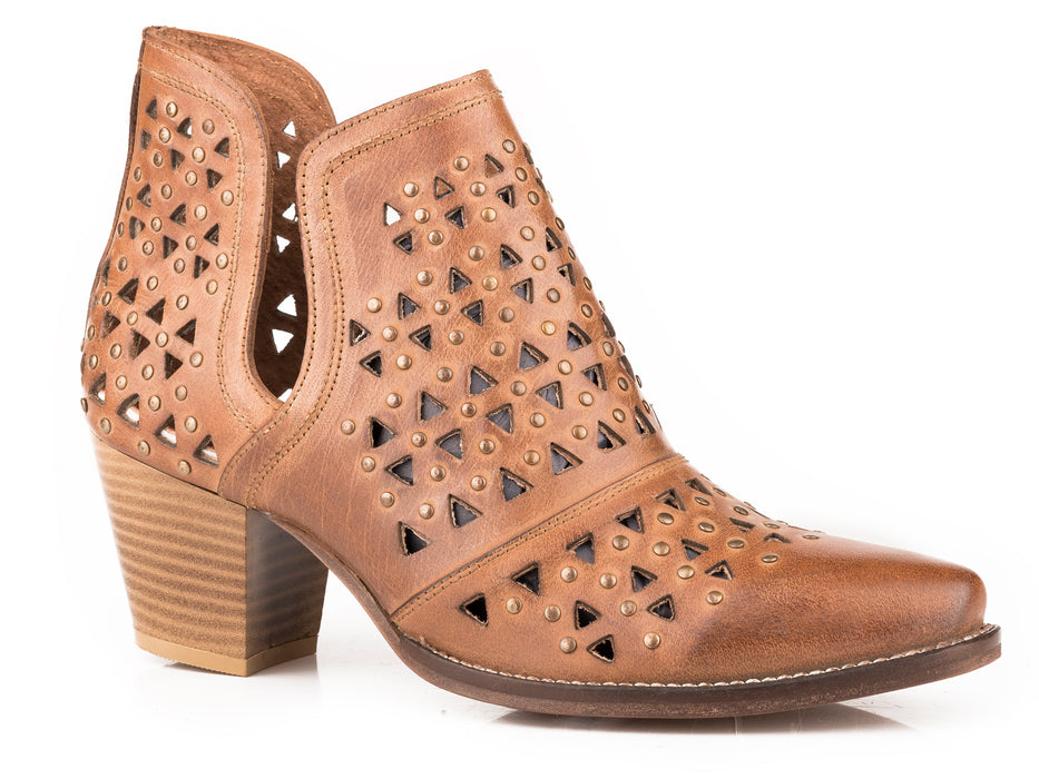 Women's Roper Burnished Tan Ankle Boot