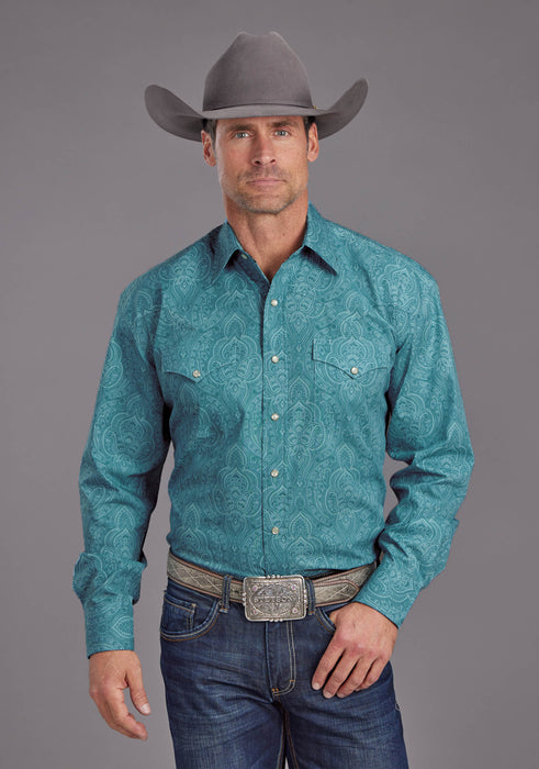 Men's Stetson Paisley Long Sleeve Western Shirt