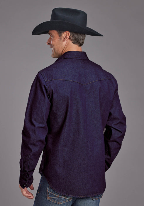 Men's Stetson Original Denim Long Sleeve Western Shirt