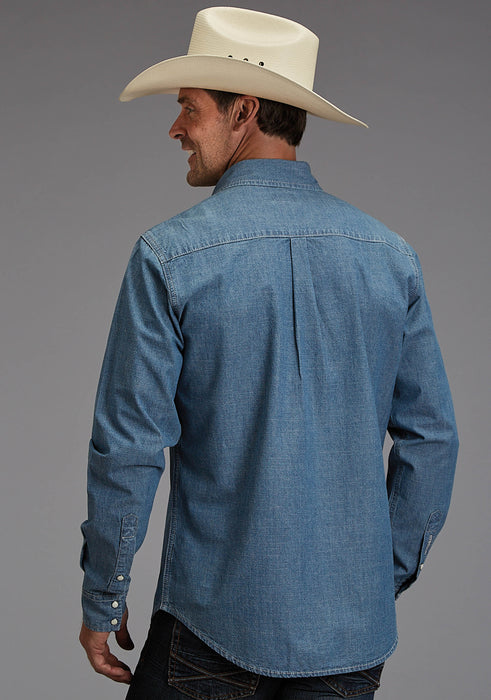 MED BLUE CHAMBRAY DENIM SHIRT