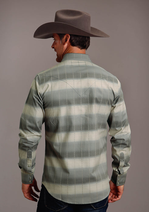 Men's Stetson Serape Dobby Western Long Sleeve Shirt