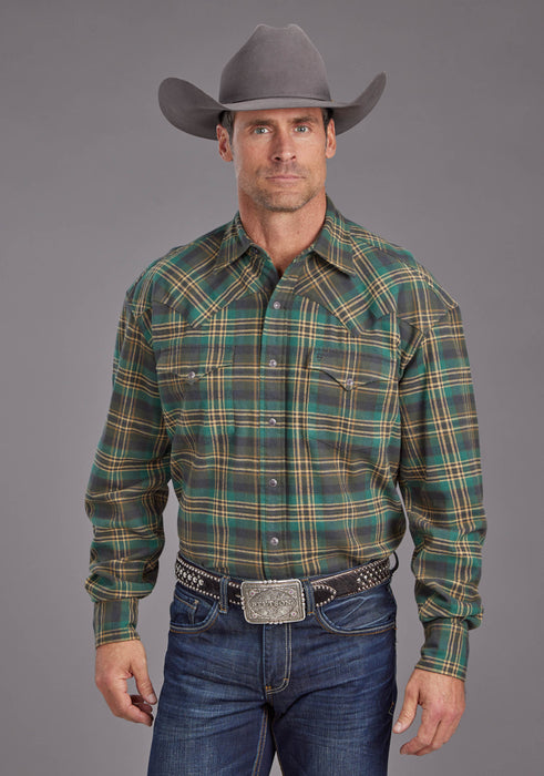 Men's Stetson Flannel Long Sleeve Western Shirt