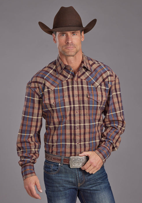 Men's Stetson Flannel Long Sleeve Western Shirt