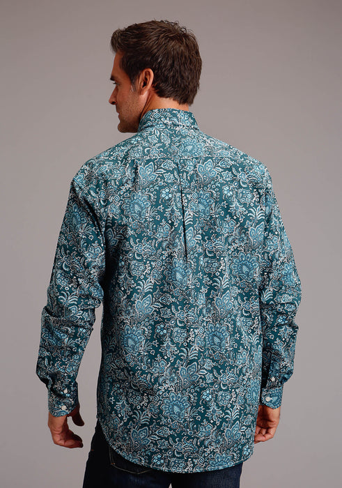 Men's Stetson Forest Paisley Western Long Sleeve Shirt