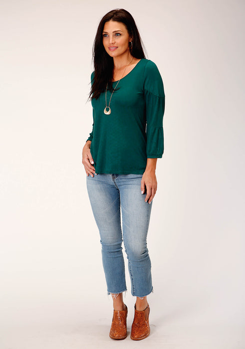 Stetson Jade Green Pull Over Blouse