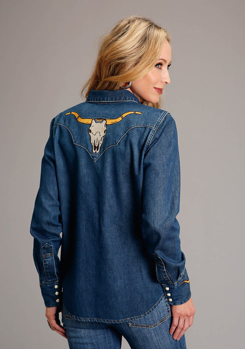 Women's Stetson Blue Denim Western Shirt