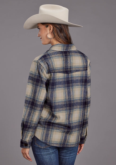 2296 BLUE PLAID SHIRT JACKET