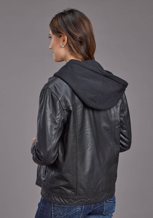 SMOOTH BLACK JEAN STYLE LEATHER JACKET