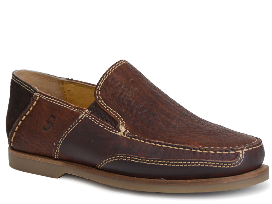 Stetson Oily Cognac Leather Slip On Casual Shoe