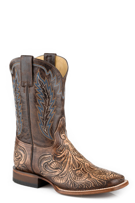 Men's Stetson Hand Tooled "Remington" Western Boot