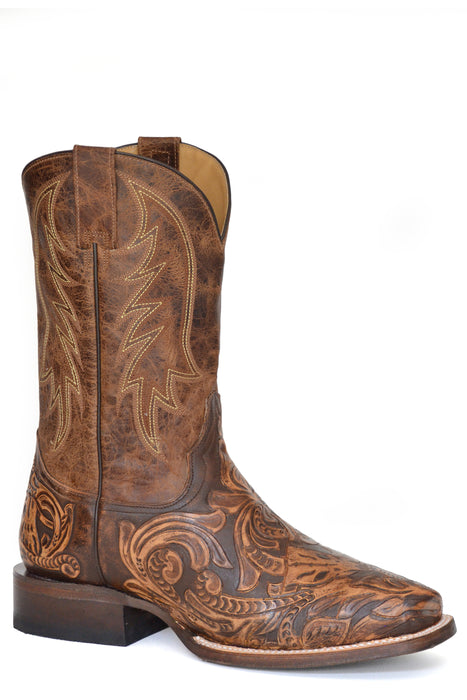 Men's Stetson Oiled Brown Handcrafted Snip Toe Boot