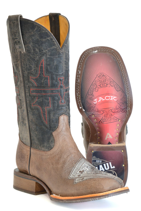 Men's Tin Haul "Black Jack" Western Square Toe Boot