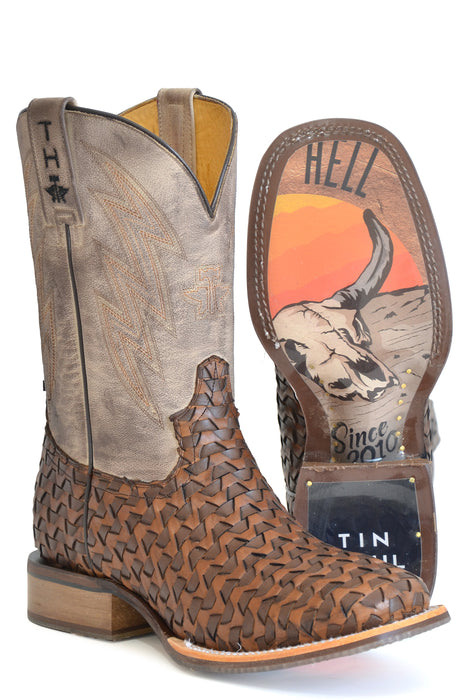 Men's Tin Haul "Ripples" Western Square Toe Boot