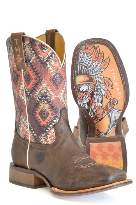 Men's Tin Haul "Wild Wild West" Western Square Toe Boot