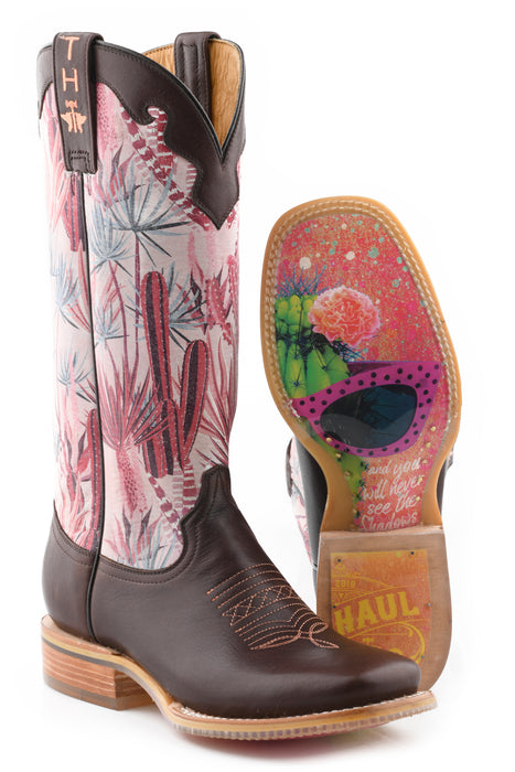 Women's Tin Haul "Pinktalicious" Western Square Toe Boot