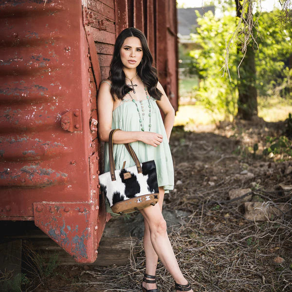 STS Ranchwear Roswell Cowhide Small Tote