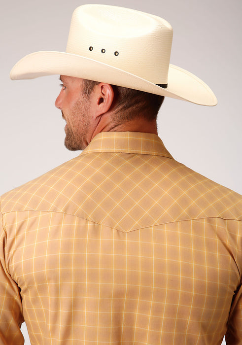 Men's Roper Yellow Plaid Western Shirt