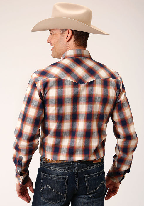 Men's Roper Dobby Plaid Western Shirt