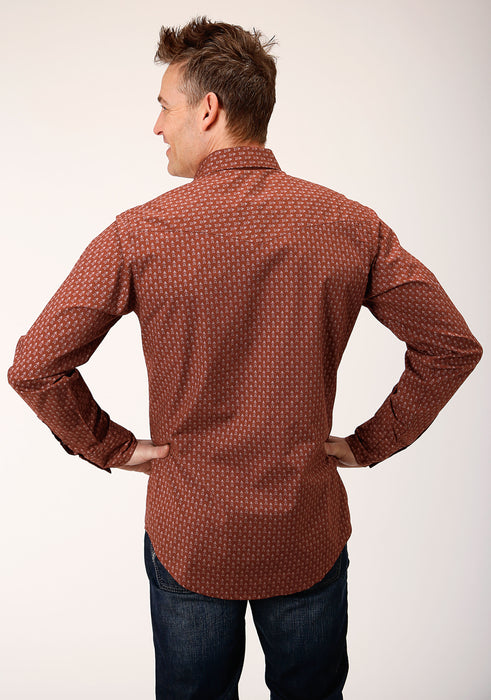 Men's Roper Rusted Arrow Geo Pattern Western Shirt