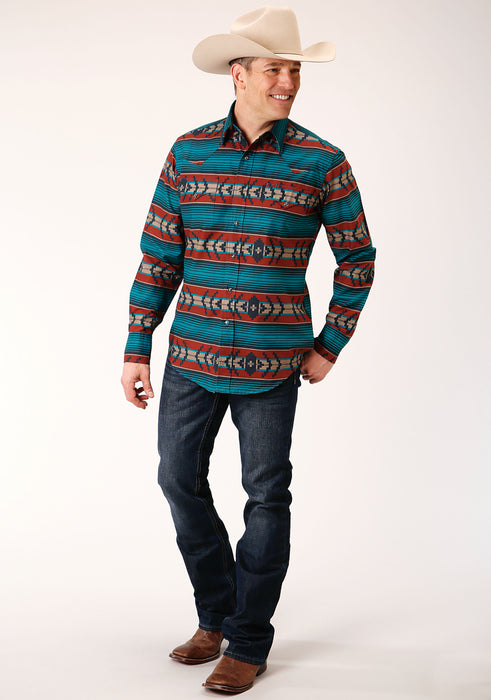 Men's Roper Ombre Aztec Western Shirt