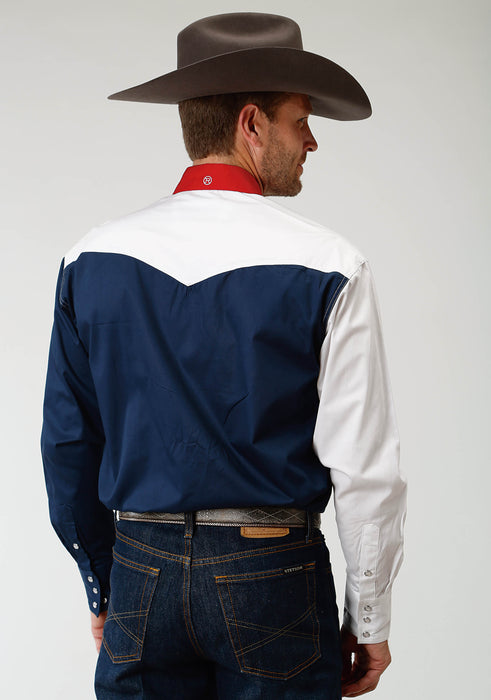 Roper "Stars & Stripes" Americana Long Sleeve Snap Shirt