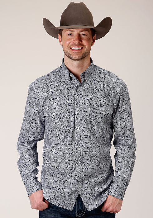 Men's Roper Crystal Medallion Western Shirt