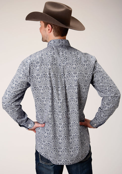 Men's Roper Crystal Medallion Western Shirt