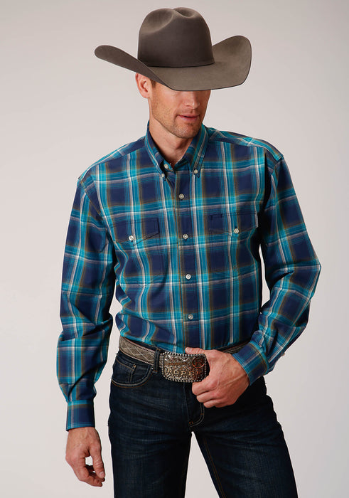 Men's Roper Multi Amarillo Plaid Western Shirt