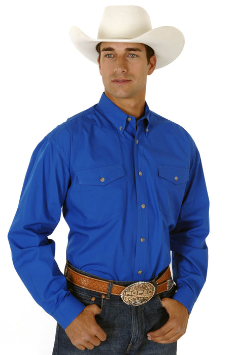 Roper Blue Long Sleeve Button Up - Big & Tall