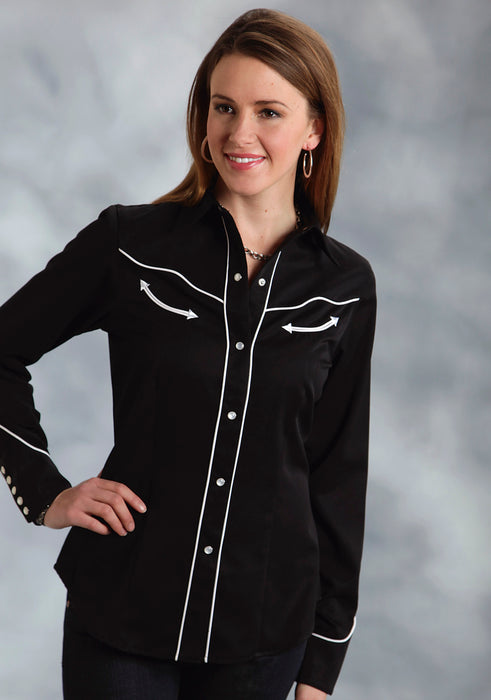 Roper "American Longhorn" Poly Rayon Long Sleeve Snap Shirt