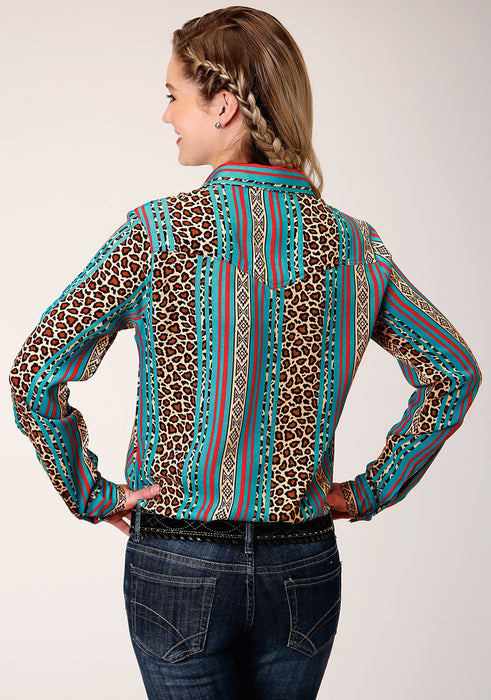 Roper Leopard Strip Long Sleeve Shirt