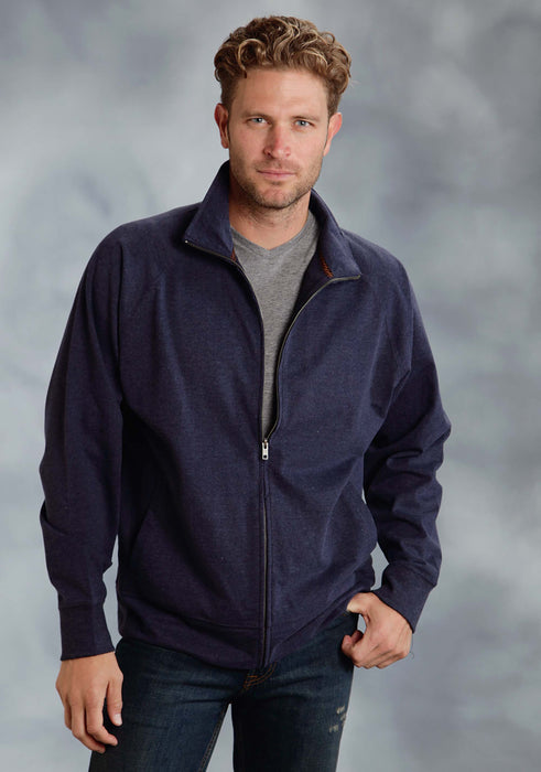 Men's Roper Navy Full Zip Sweater