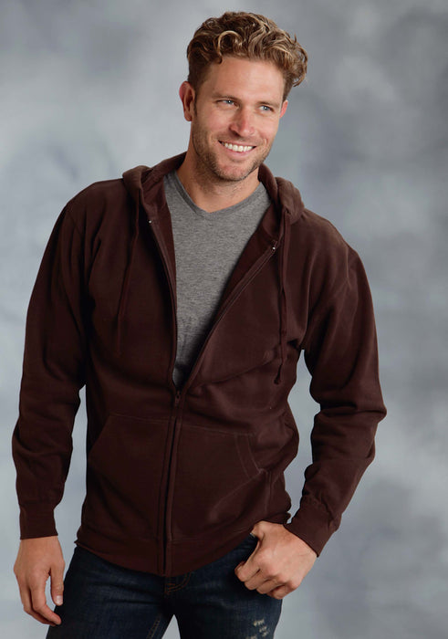 Men's Roper Brown Full Zip Hoodie