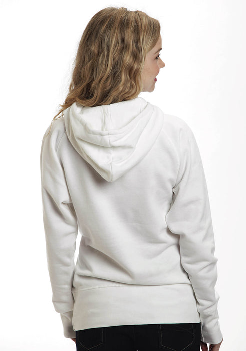 Women's Solid White Hoodie