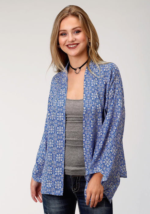 LADIES WOVEN CARDIGAN