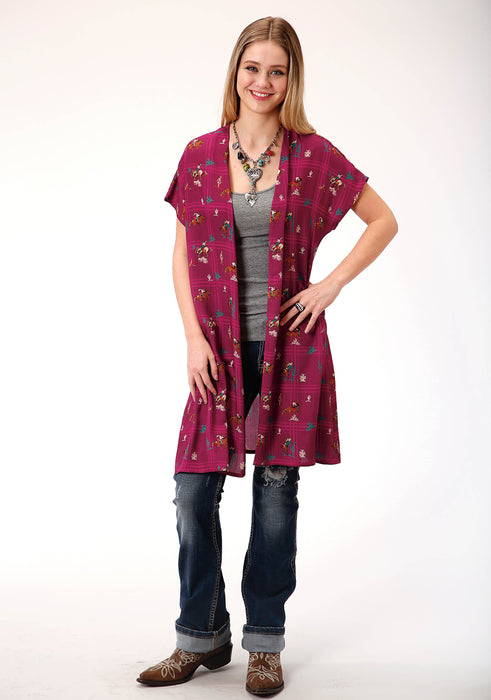 LADIES WOVEN CARDIGAN