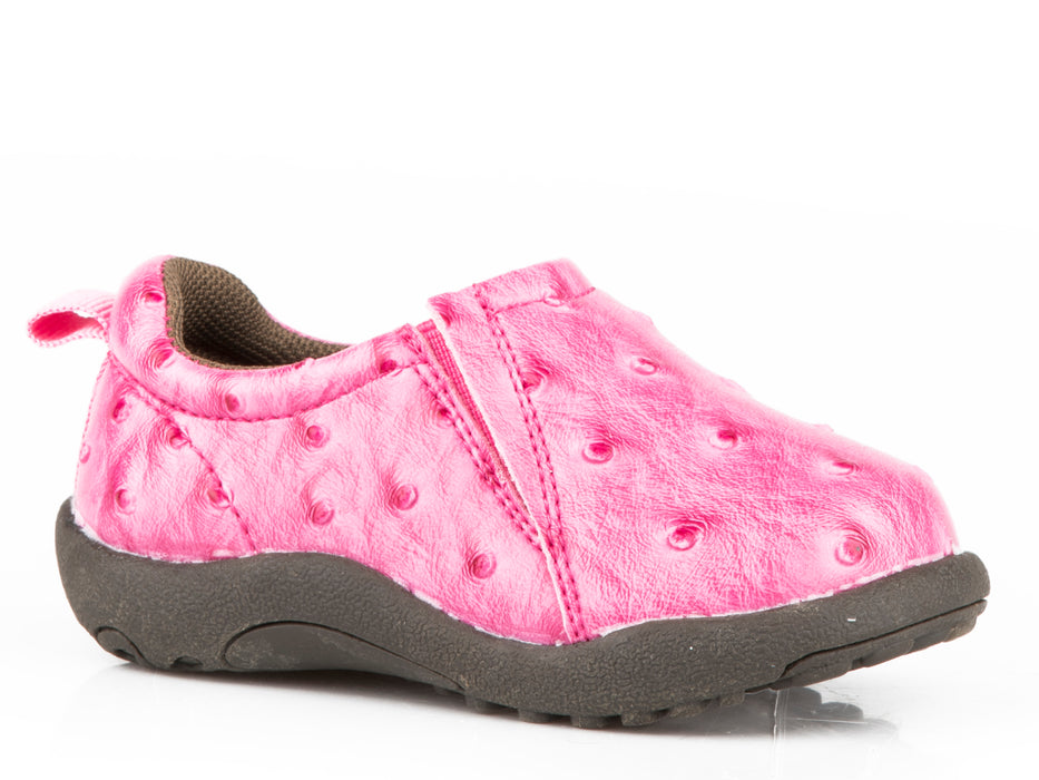 PINK FAUX OSTRICH UPPER