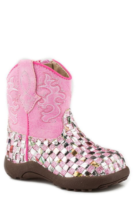 Roper "Cowbabies"  Pink Multicolor Glitter Infant Boot