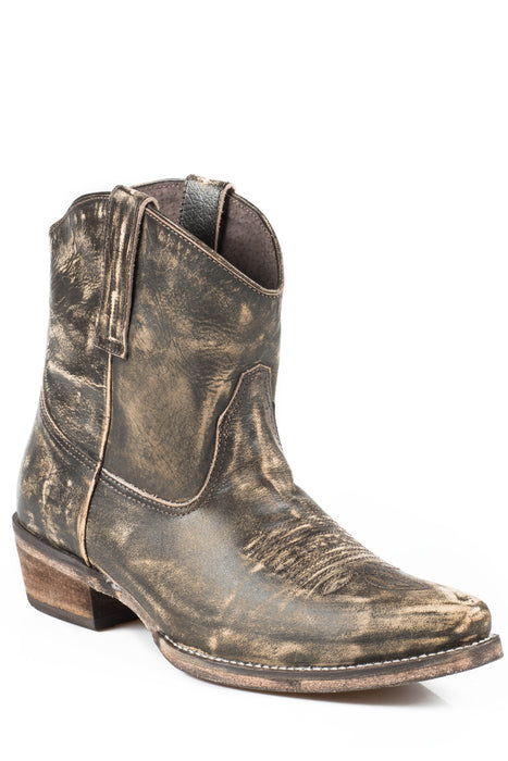 Women's Roper Sanded Brown Snip Toe Bootie