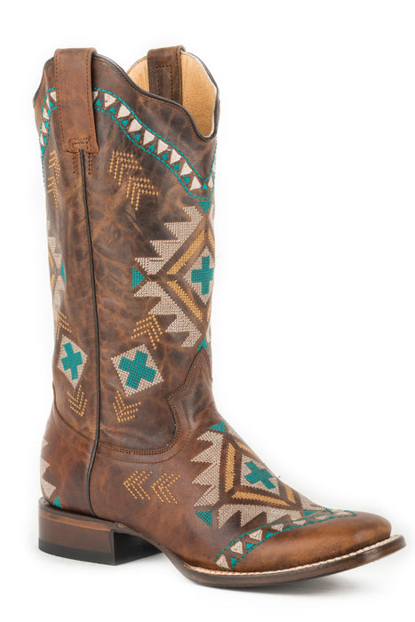 Women's Roper Southwest Embroidered Square Toe Boot