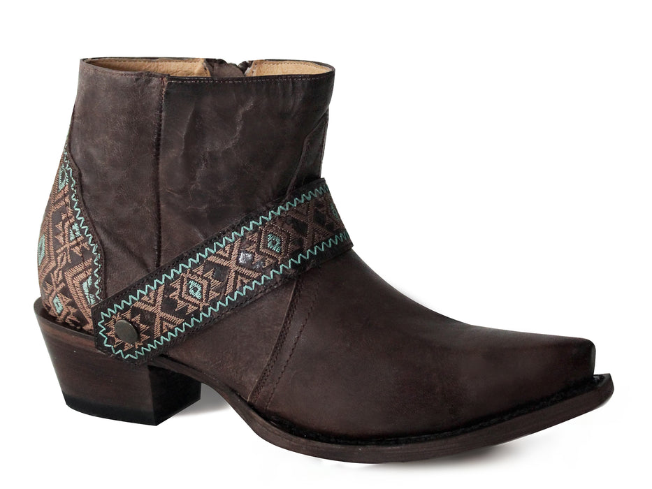 Women's Roper Brown Snip Toe Bootie