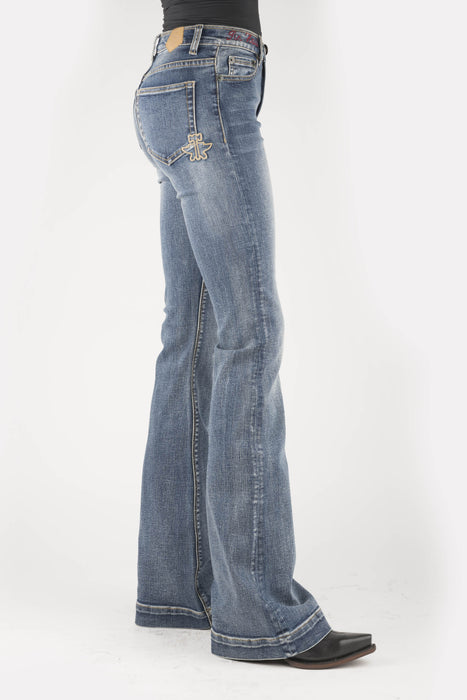 Women's Tin Haul Light Wash "Libby Fit" Western Flare Jeans