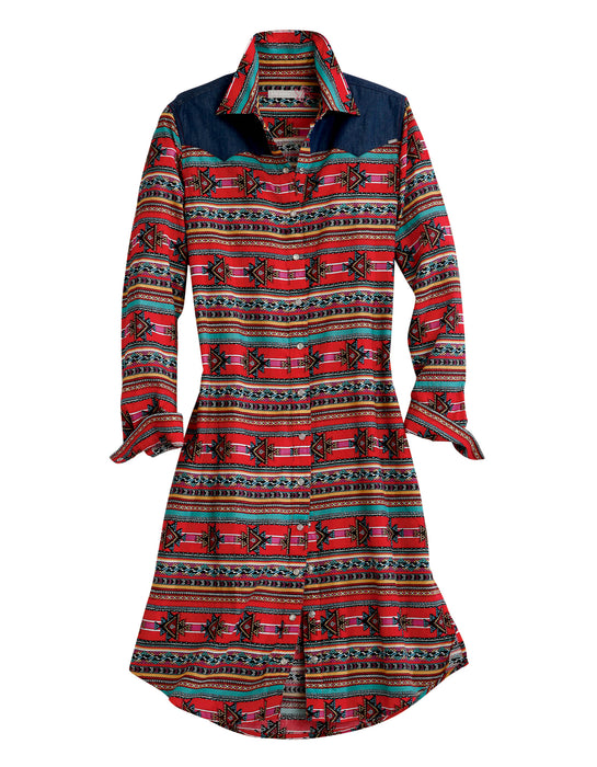 Women's Tin Haul Aztec Western Shirt Dress