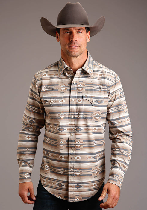 Stetson Aztec Serape Long Sleeve Snap