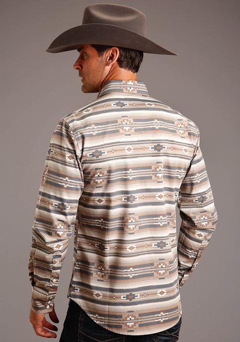 Stetson Aztec Serape Long Sleeve Snap