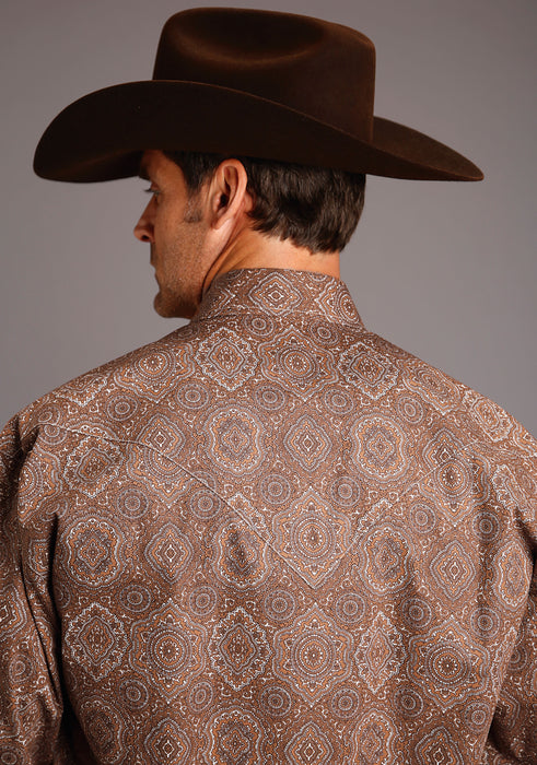 Men's Stetson Medallion Paisley Western Long Sleeve Shirt