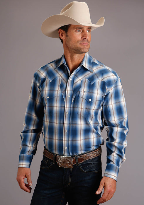 Stetson Indigo Ombre Long Sleeve Snap