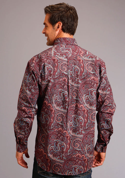 Stetson Sandstone Paisley Long Sleeve Shirt