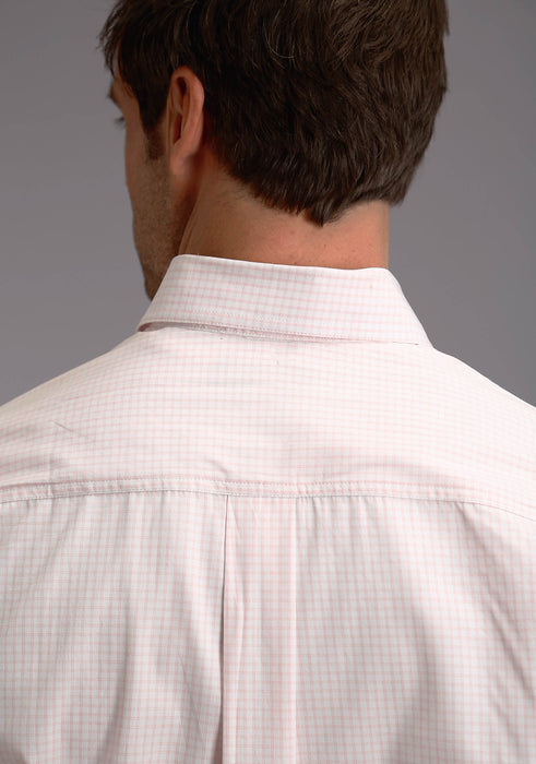Men's Stetson Pink Classic Western Long Sleeve Shirt