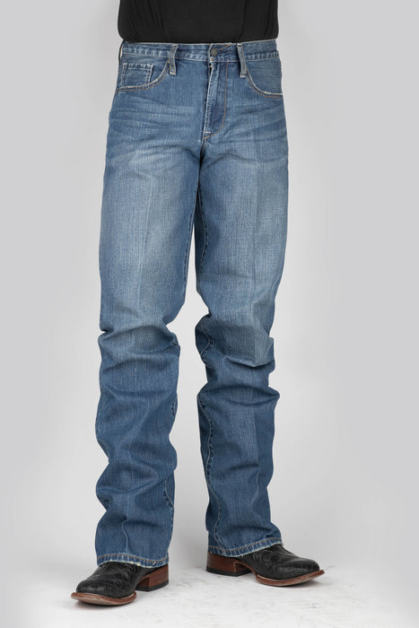 Men's Stetson Relaxed Thigh Stone Wash Western Jean
